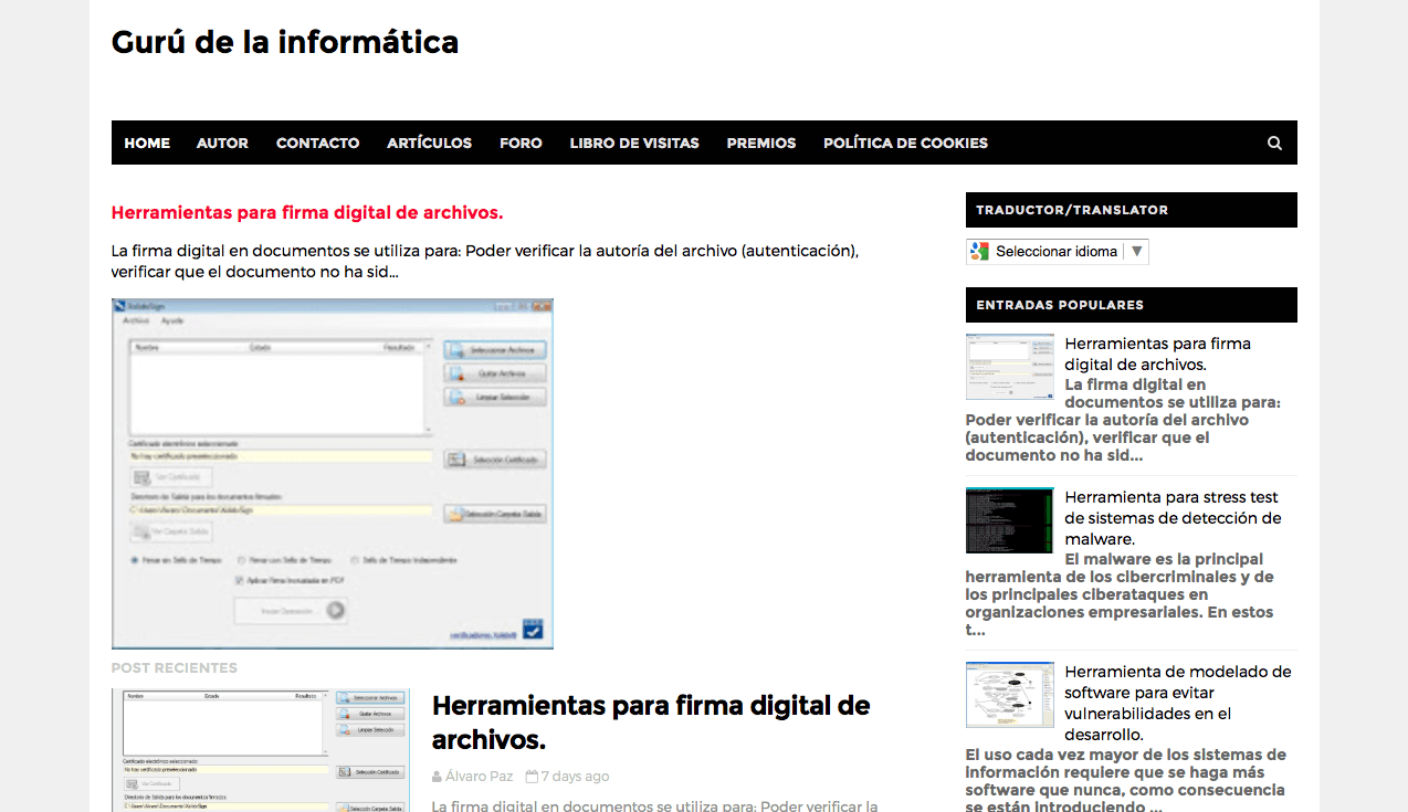 Blog Seguridad Gurú de la informática
