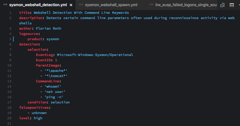 Sysmon: detección de shell web