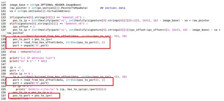 Script Obtención de IPs Emotet