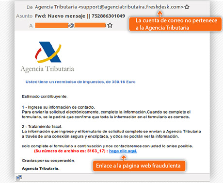 Phishing Agencia Tributaria Hacienda