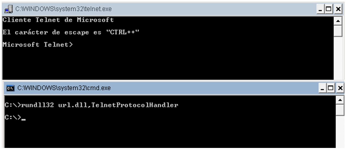 Ejecución TelnetProtocolHandler