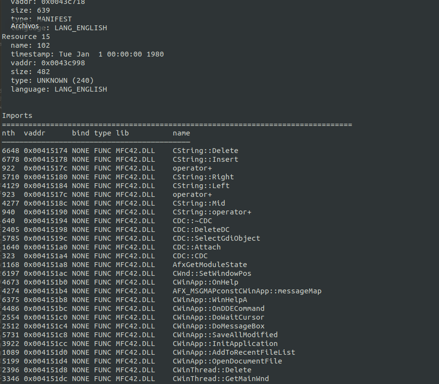 Imports Info Script Analisis de Malware by Rafa