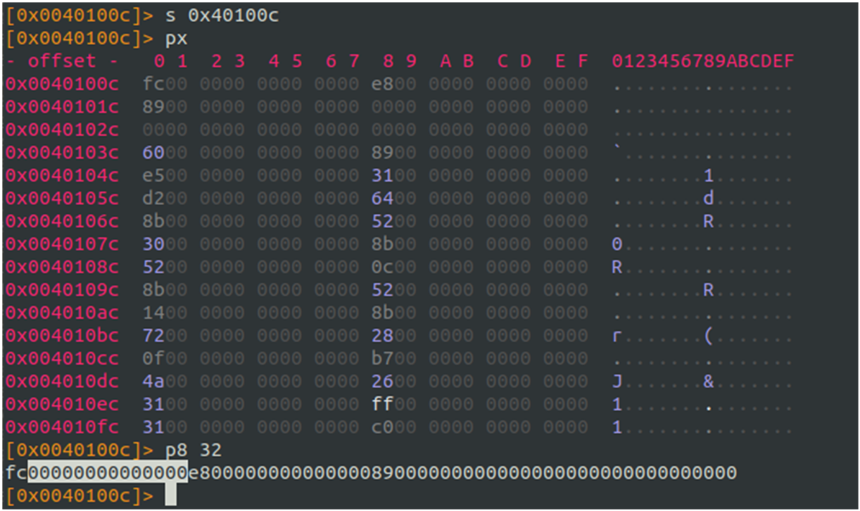 Extracción de la shellcode