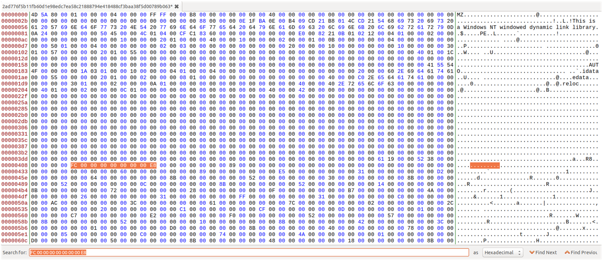 Búsqueda Editor Hexadecimal
