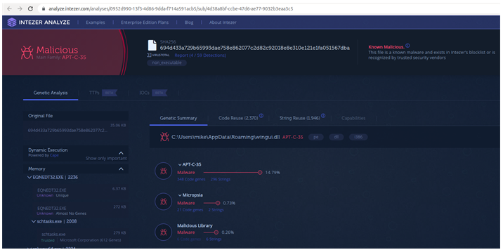 Interzer Analizer Malware Analisis