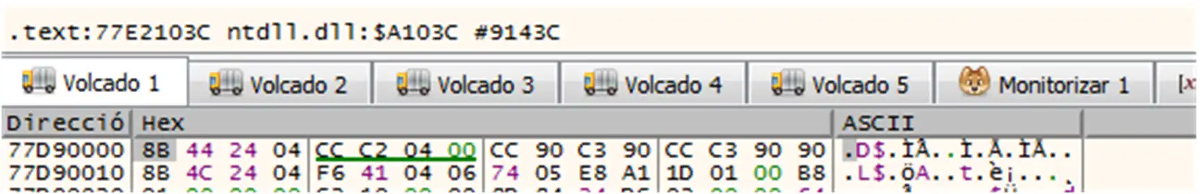 Volcados de memoria x64dbg