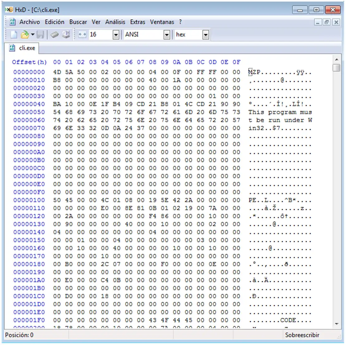 Editor Hexadecimal