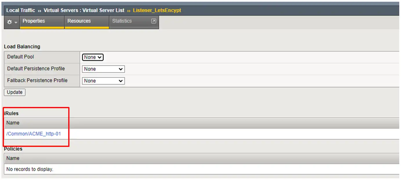 Creación de listener para virtual Server F5