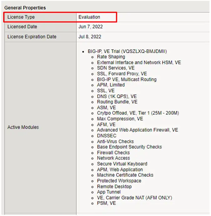 Licencias F5
