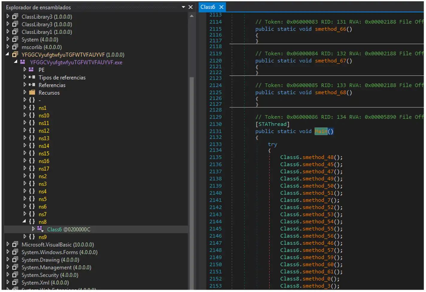 Proceso Malware en memoria despfuscado
