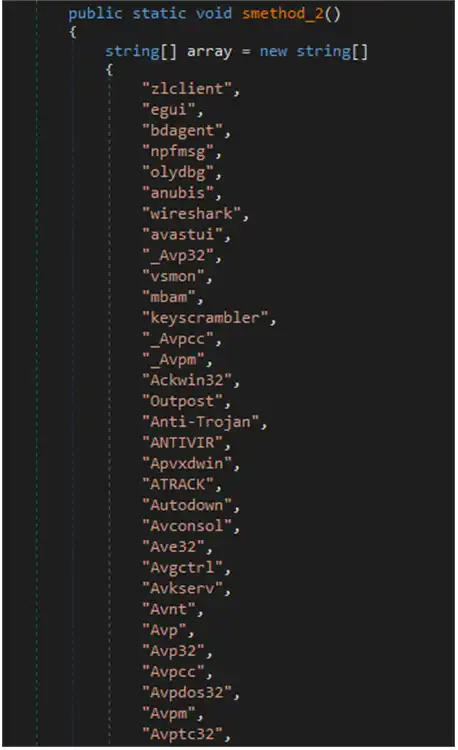 Procesos que detecta Snake Keylogger Parte 1