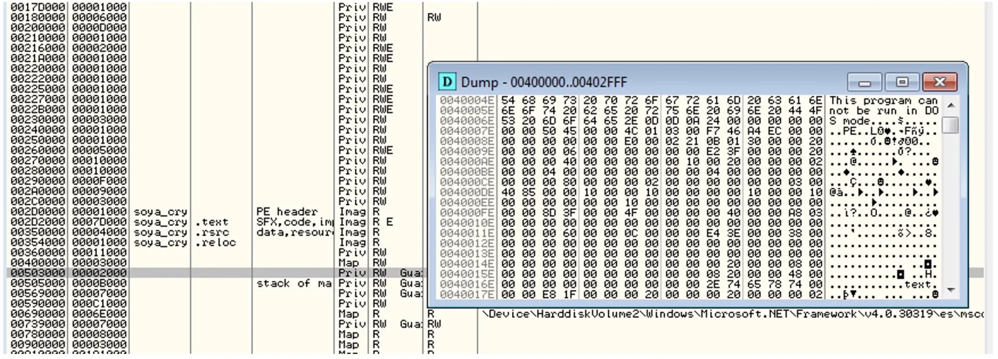 API ReadProcessMemory VirtualAllocEx y varios WriteProcessMemory