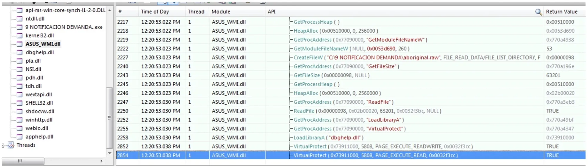 ASUS WMI DLL Malware