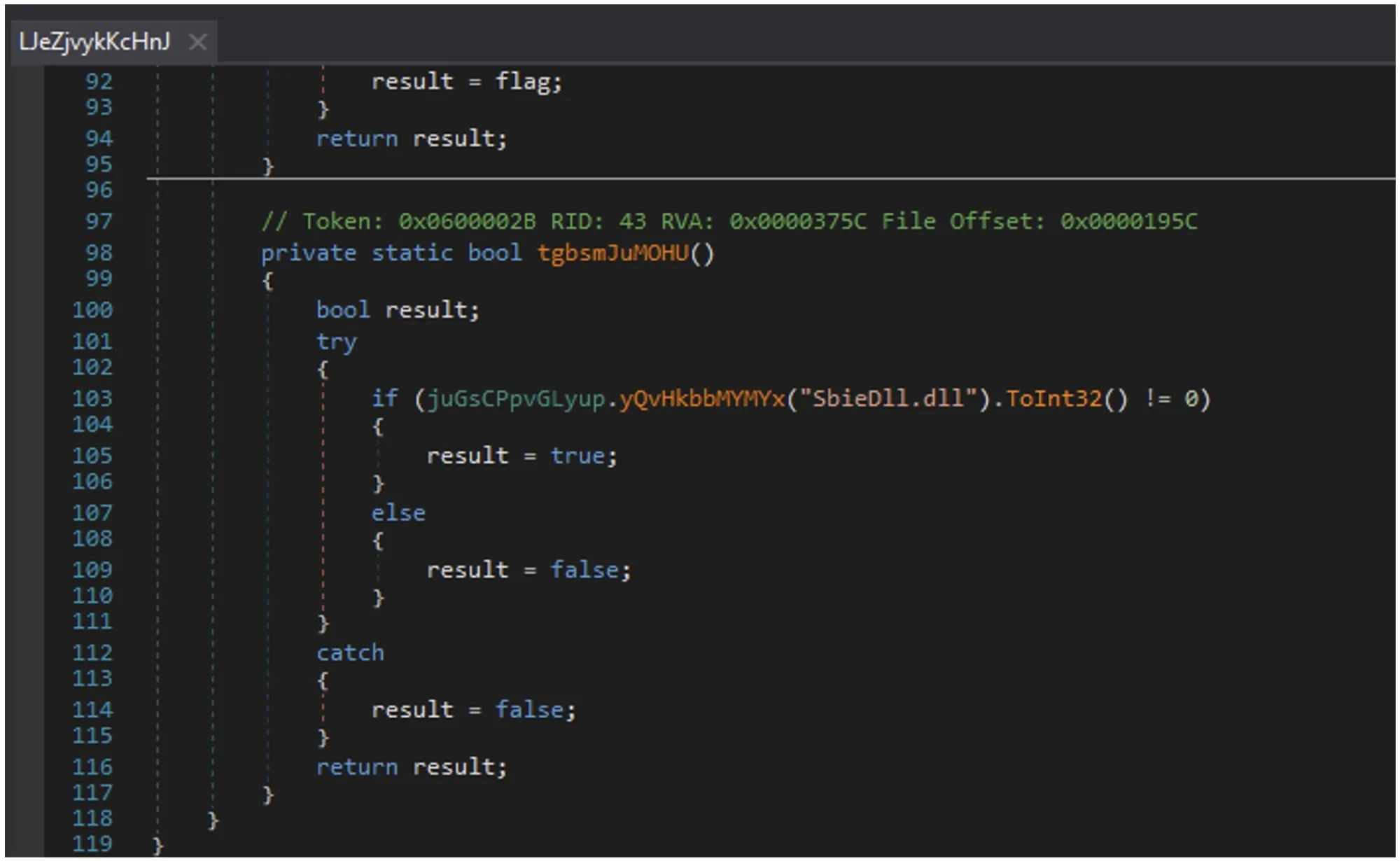 Busqueda de Sandbox por parte del malware