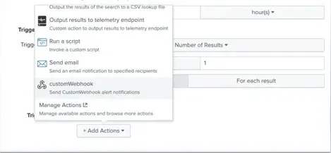 Crear Alerta Webhook Splunk