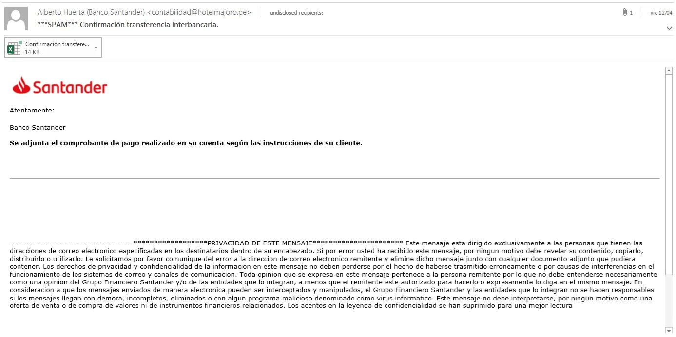 Phising Banco Santander