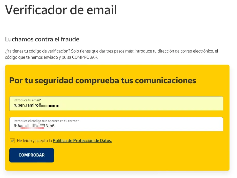 Identificador correos