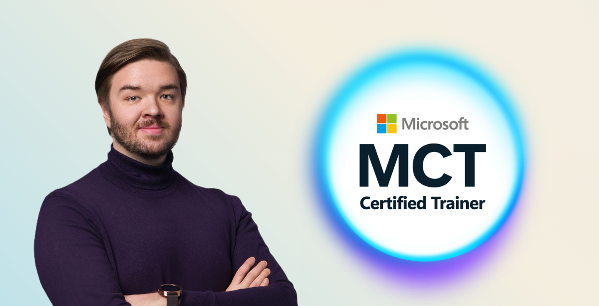 Author Teemu Multanen and Microsoft Certified Trainer Badge