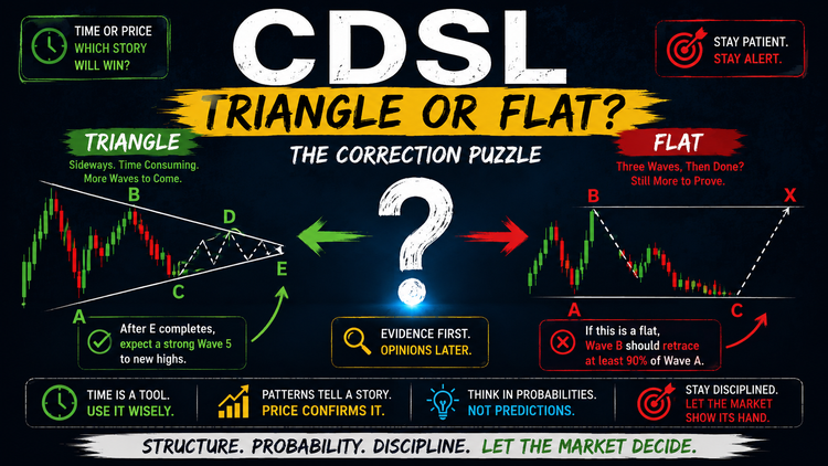 CDSL – Triangle or Flat? An Elliott Wave Case Study
