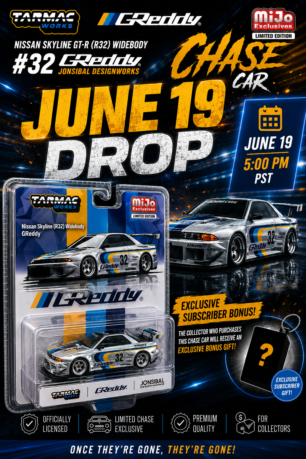 June 19 Chase Drop: Nissan Skyline GT-R R32 GReddy × Jonsibal CHASE + Photo Album