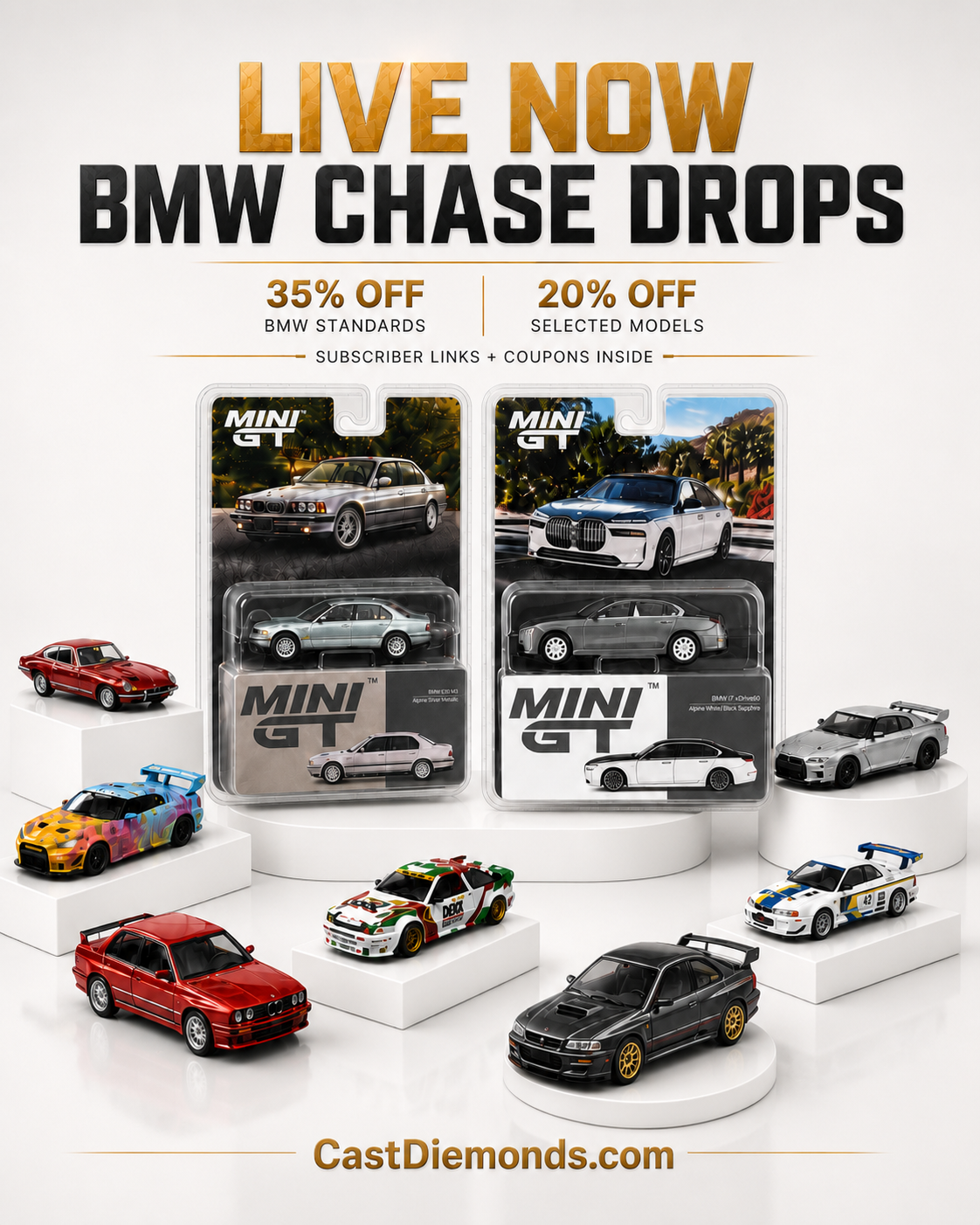July 12 MINI GT BMW Chase Drops Are LIVE NOW - Links, Coupons & Member Discounts