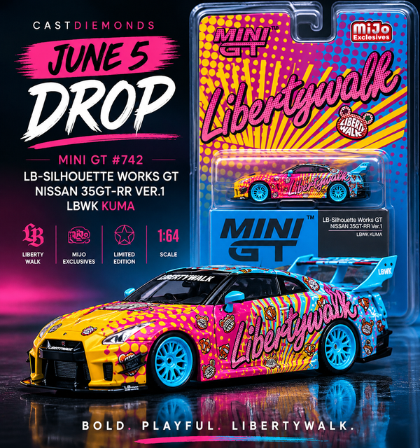 JUNE 5 DROP - MINI GT LBWK KUMA #742 (CHASE)