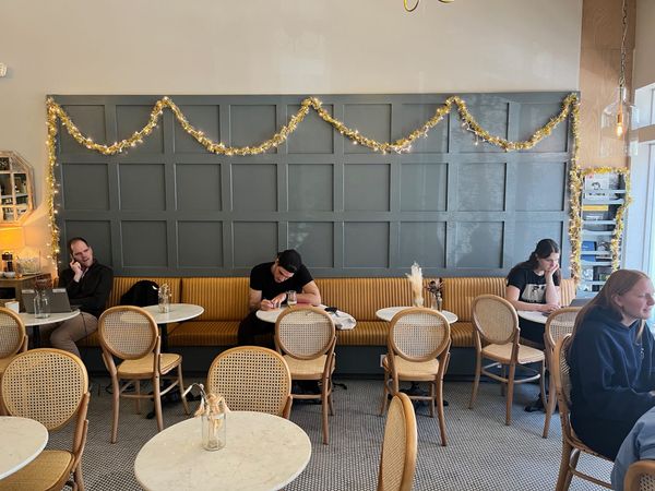 Going from day to night at Café Taureau