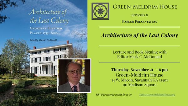 'A diverse people, a diverse architecture': Mark McDonald to speak about Georgia's great buildings