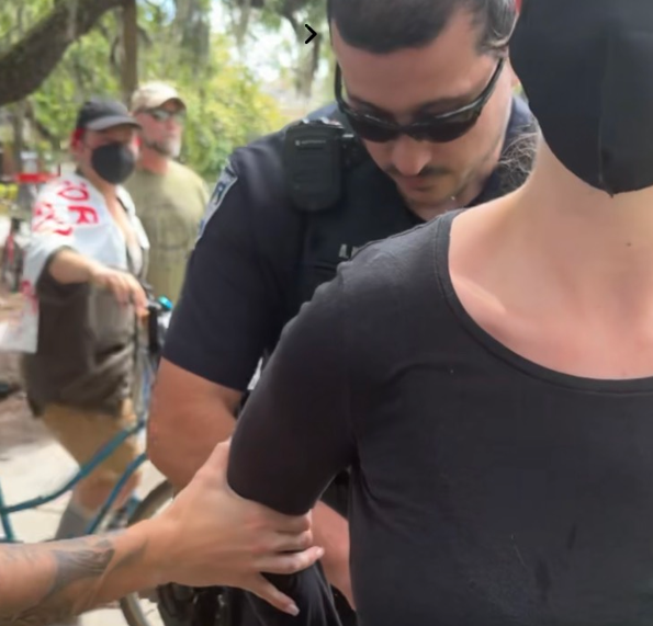 Viral masked protestor speaks out about 'No Kings' rally detainment