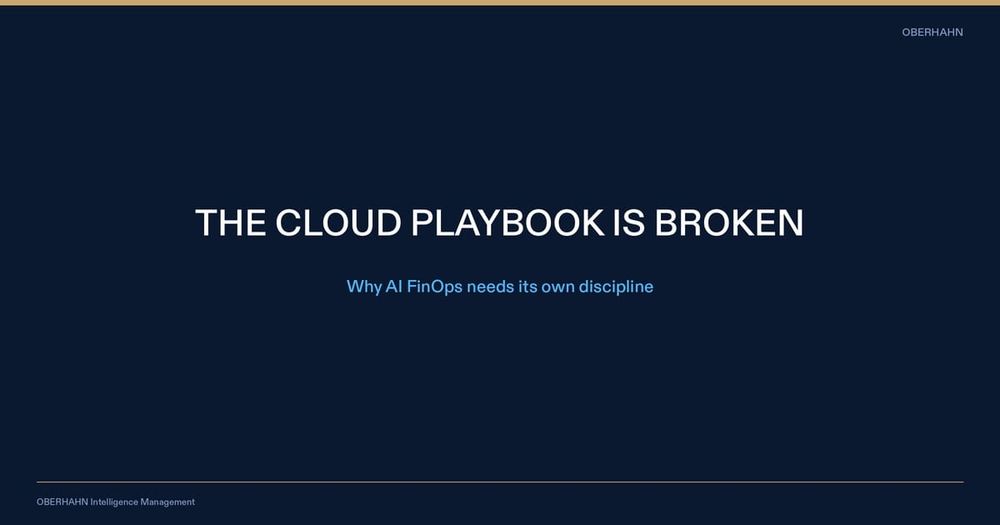 AI FinOps vs. Cloud FinOps: Why the Cloud Playbook Breaks When You Apply It to AI