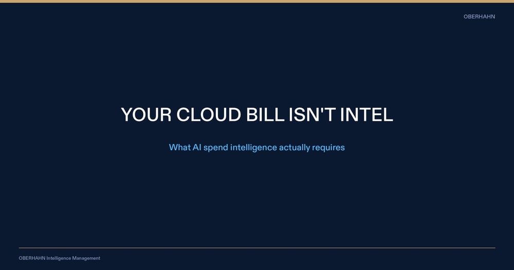 AI Spend Intelligence: What It Is and Why Your Cloud Dashboard Can't Provide It