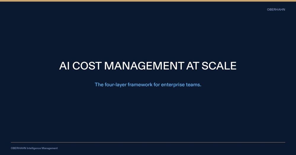 Enterprise AI Cost Management: The Framework That Actually Scales
