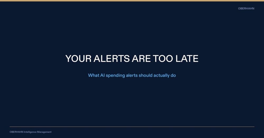 AI Spending Alerts: Why Threshold Alerts Aren't Enough and What to Build Instead