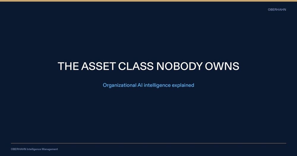 Organizational AI Intelligence: The Asset Class Nobody Is Building Yet