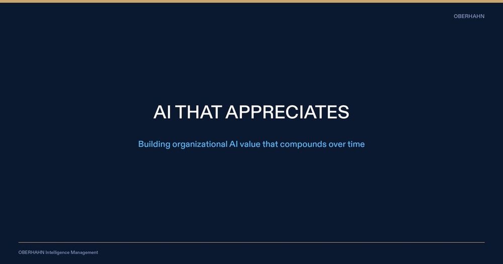 AI as an Organizational Asset: How to Build Something That Appreciates Instead of Depreciates
