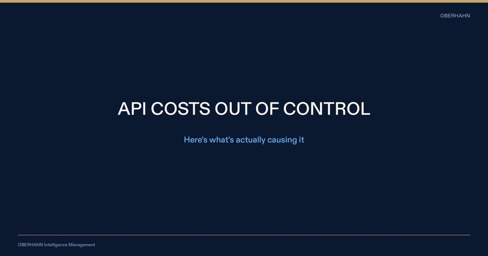 Your OpenAI API Costs Are Out of Control. Here's What's Actually Causing It.