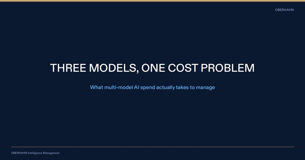 Multi-Model AI Cost Management: Running Claude, GPT-4o, and Gemini Without the Surprise Bills