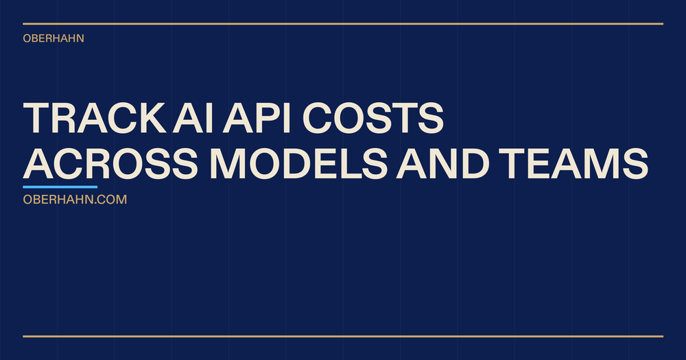 How to Track AI API Costs Across Multiple Models and Teams