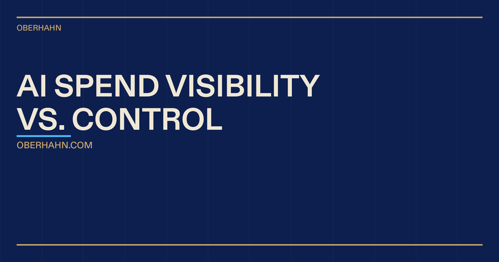 AI Spend Visibility vs. AI Spend Control: Why One Without the Other Fails