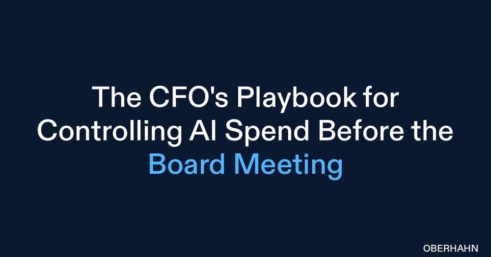 The CFO's Playbook for Controlling AI Spend Before the Board Meeting