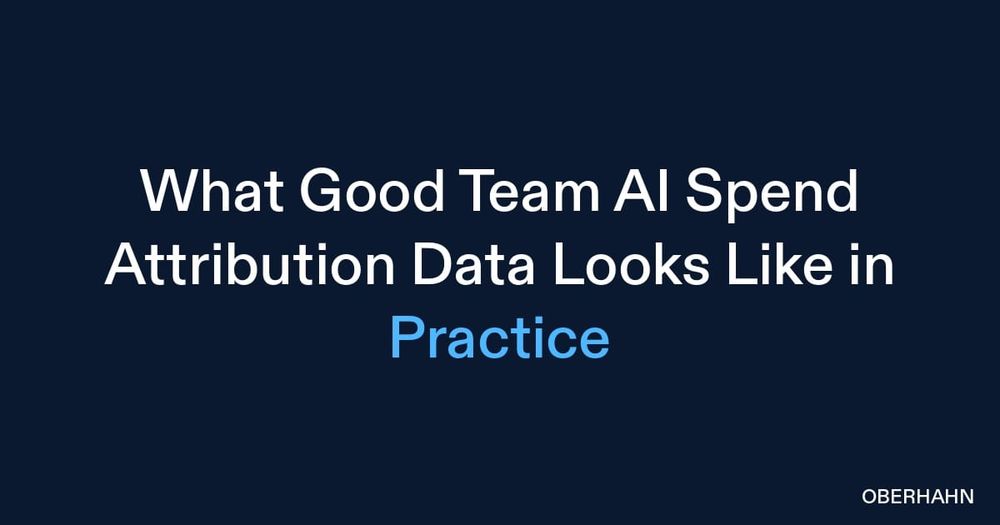 What Good Team AI Spend Attribution Data Looks Like in Practice