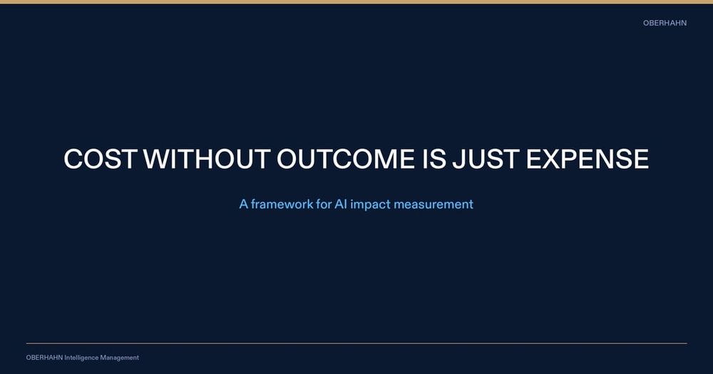 Measuring AI Cost Against Business Impact: The Framework Finance Has Been Waiting For