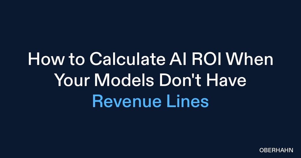 How to Calculate AI ROI When Your Models Don't Have Revenue Lines