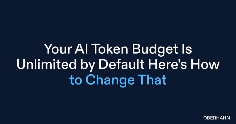 Your AI Token Budget Is Unlimited by Default. Here's How to Change That.