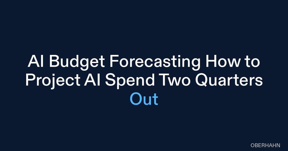 AI Budget Forecasting: How to Project AI Spend Two Quarters Out