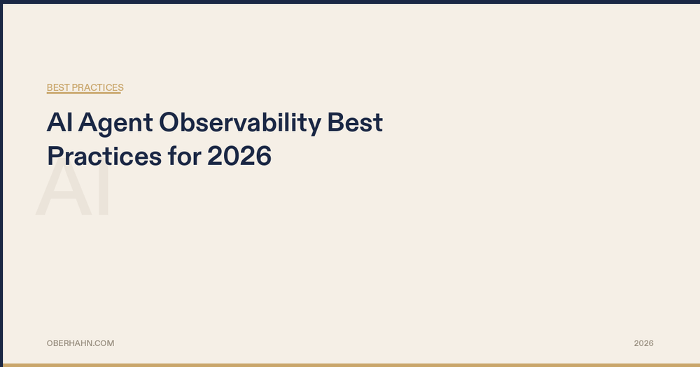AI Agent Observability Best Practices for 2026